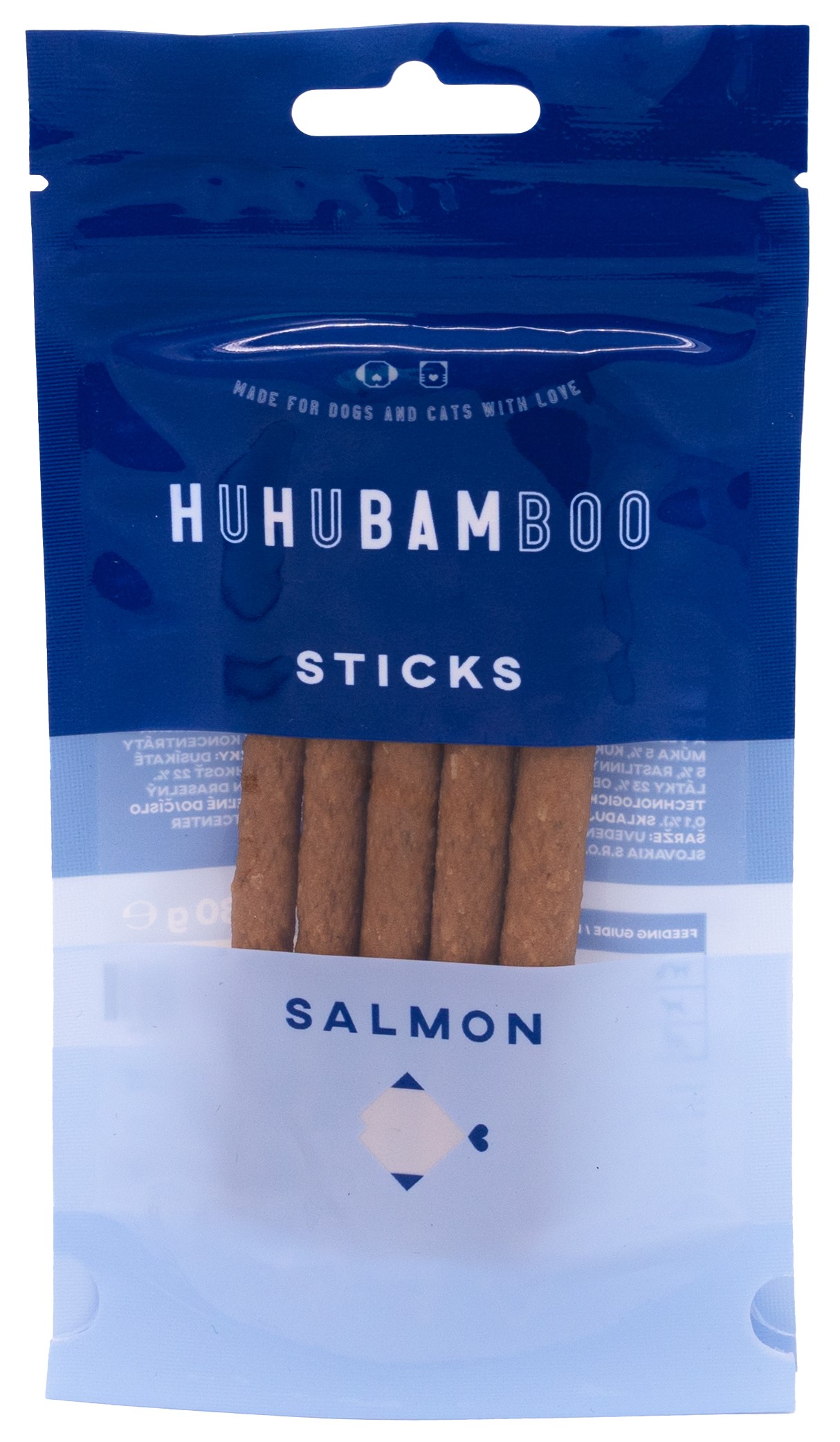 Huhubamboo lososové sticks 30 g