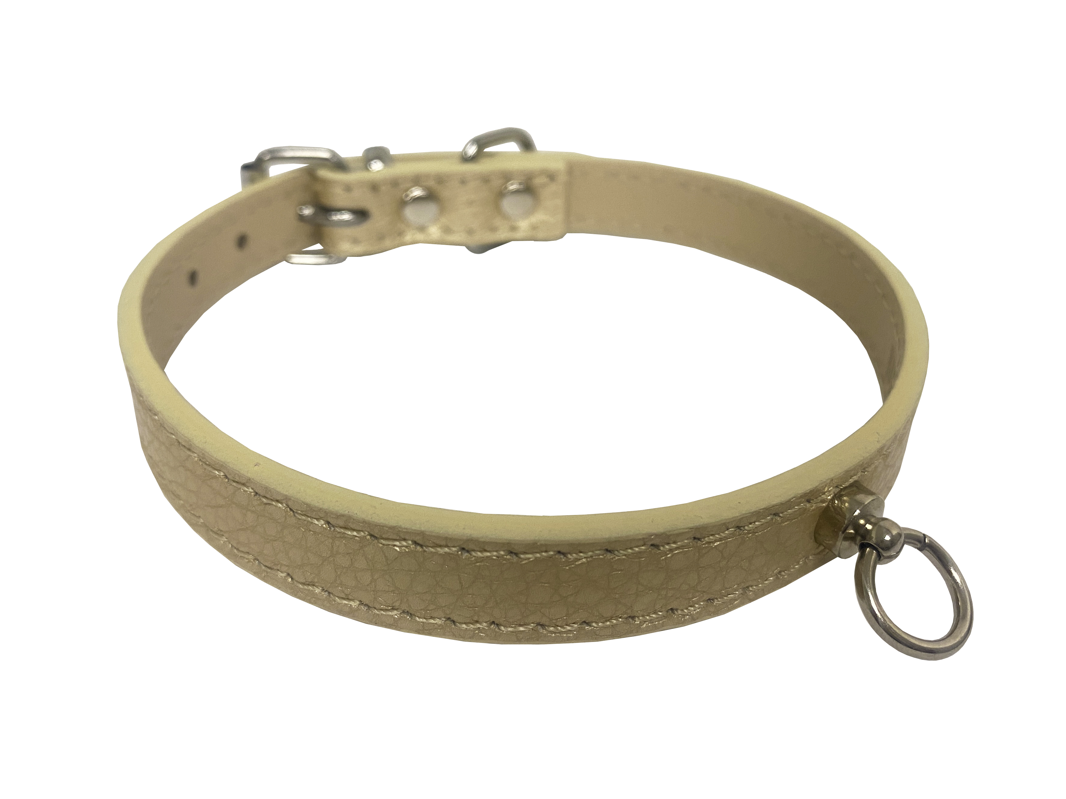 HUHUBAMBOO METAL obojek béžový L 1,6x31-37cm