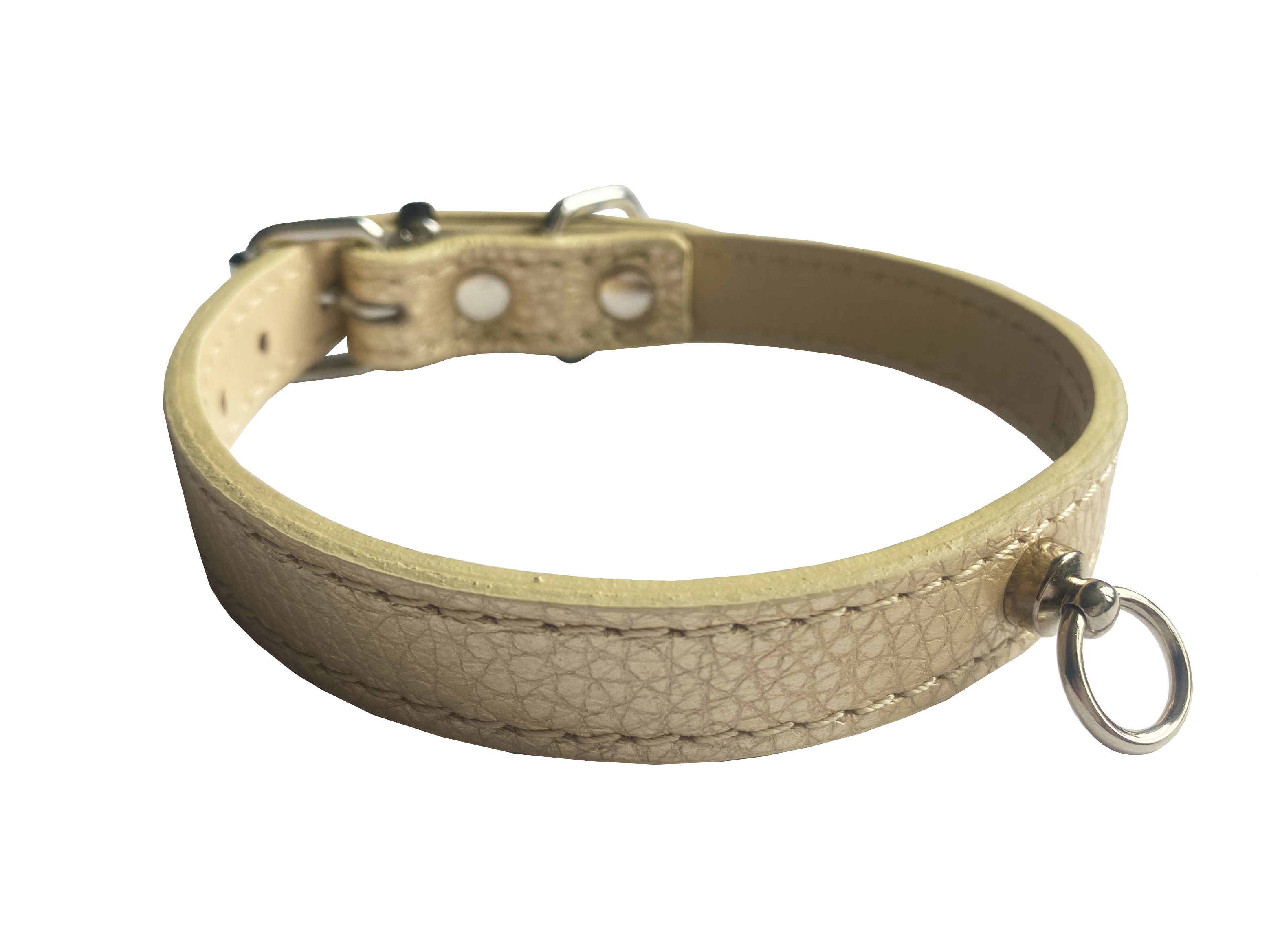 HUHUBAMBOO METAL obojek béžový M 1,6x26-32cm
