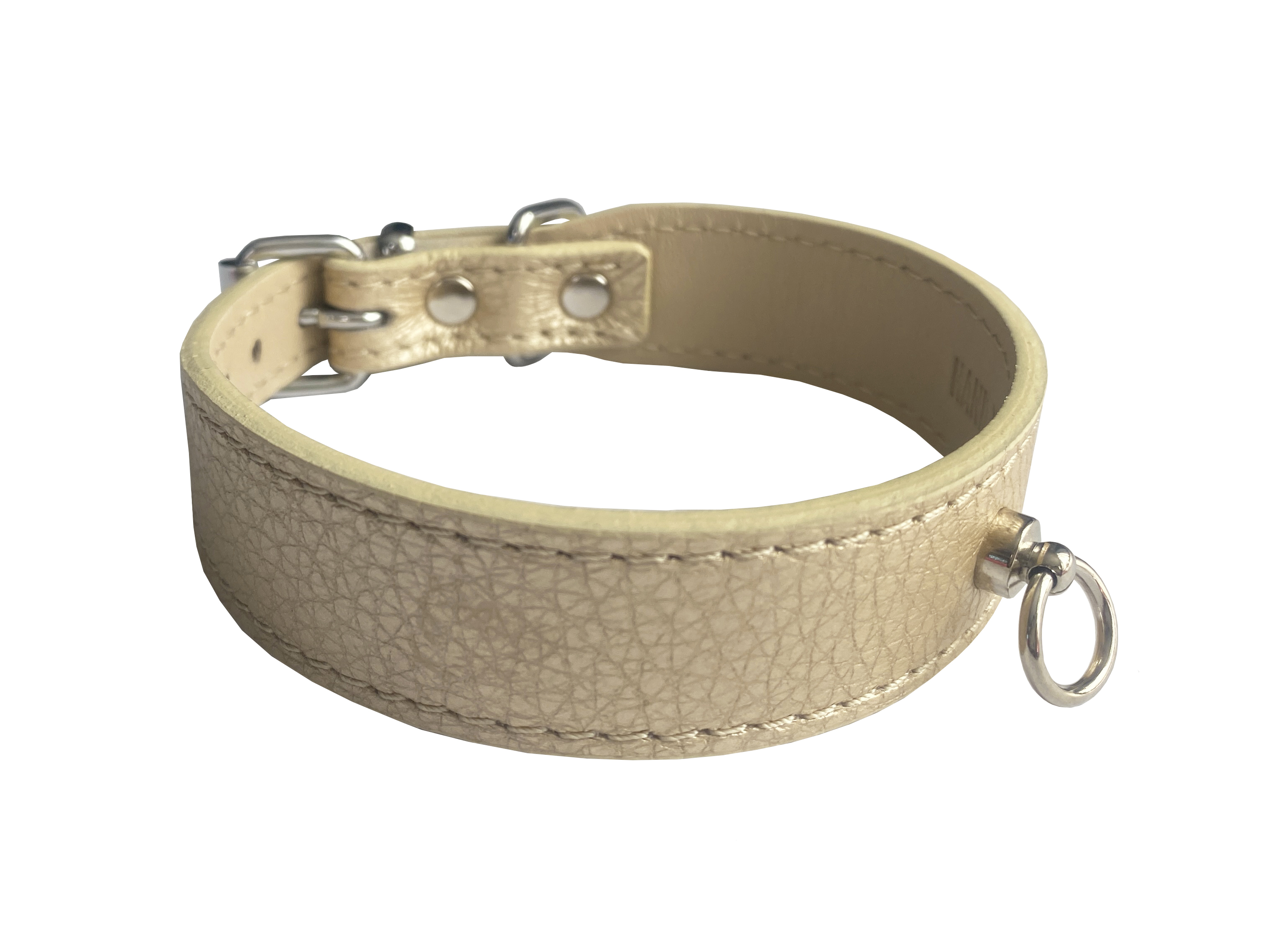HUHUBAMBOO METAL obojek béžový S 2,4x26-31cm