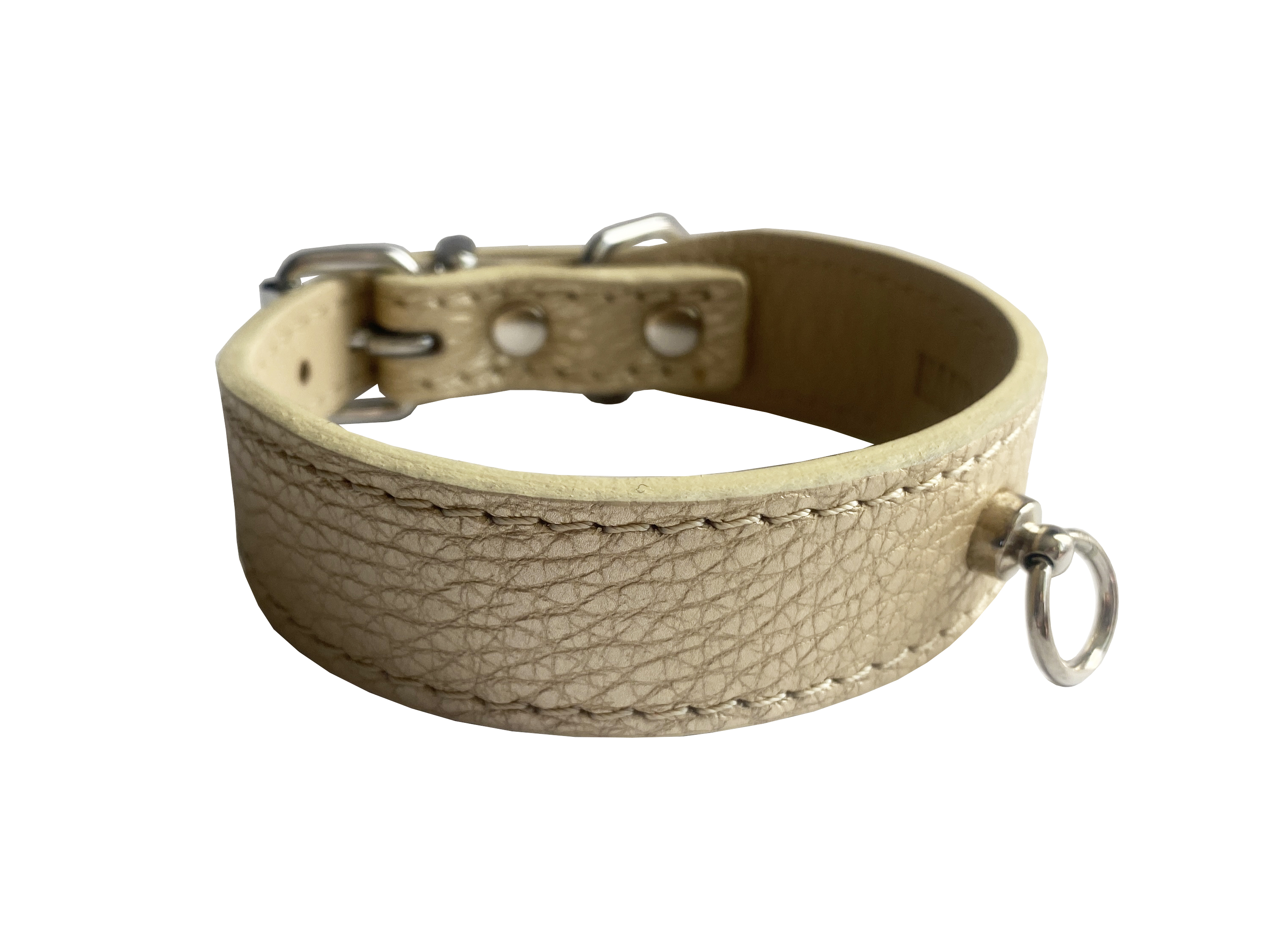 HUHUBAMBOO METAL obojek béžový XS 2,4x22-27cm