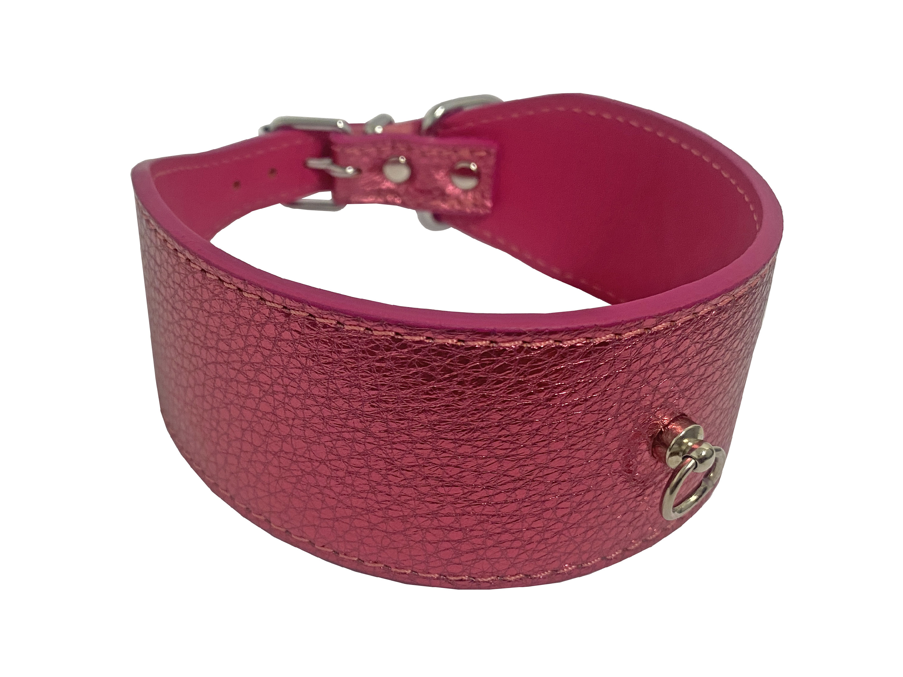 HUHUBAMBOO METAL obojek růžový L 5x33-38cm