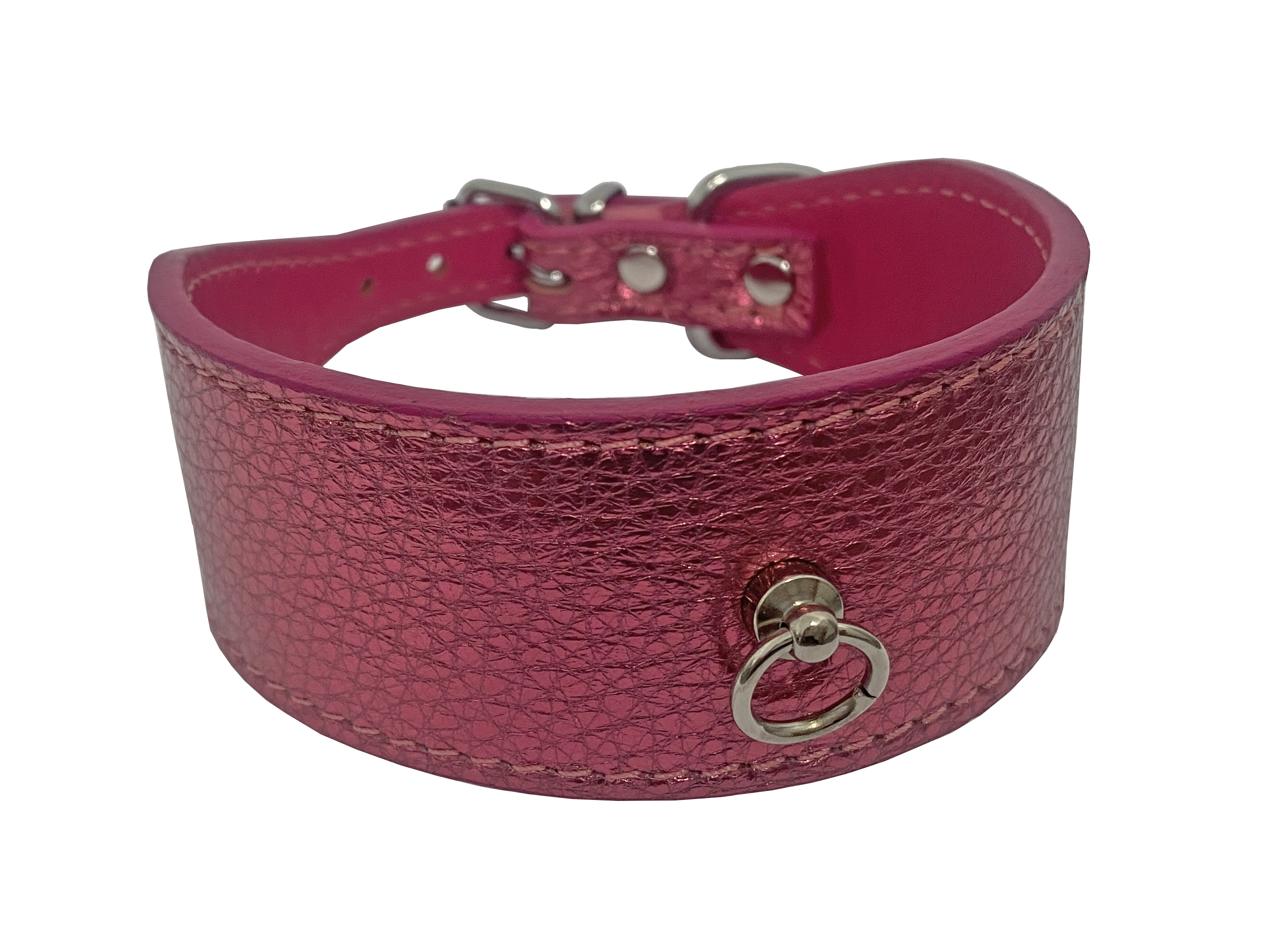 HUHUBAMBOO METAL obojek růžový M 4x29-34cm