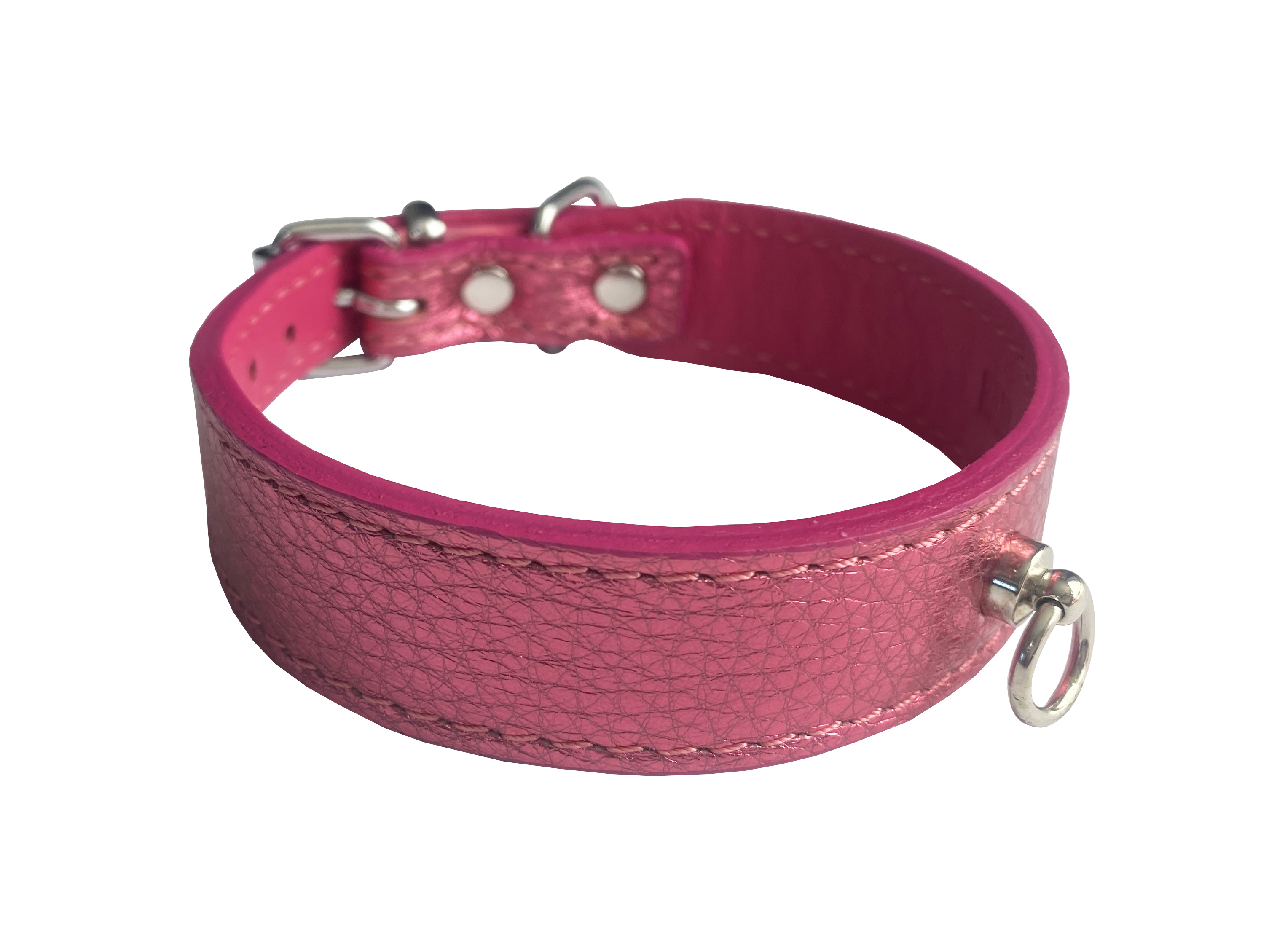 HUHUBAMBOO METAL obojek růžový S 2,4x26-31cm