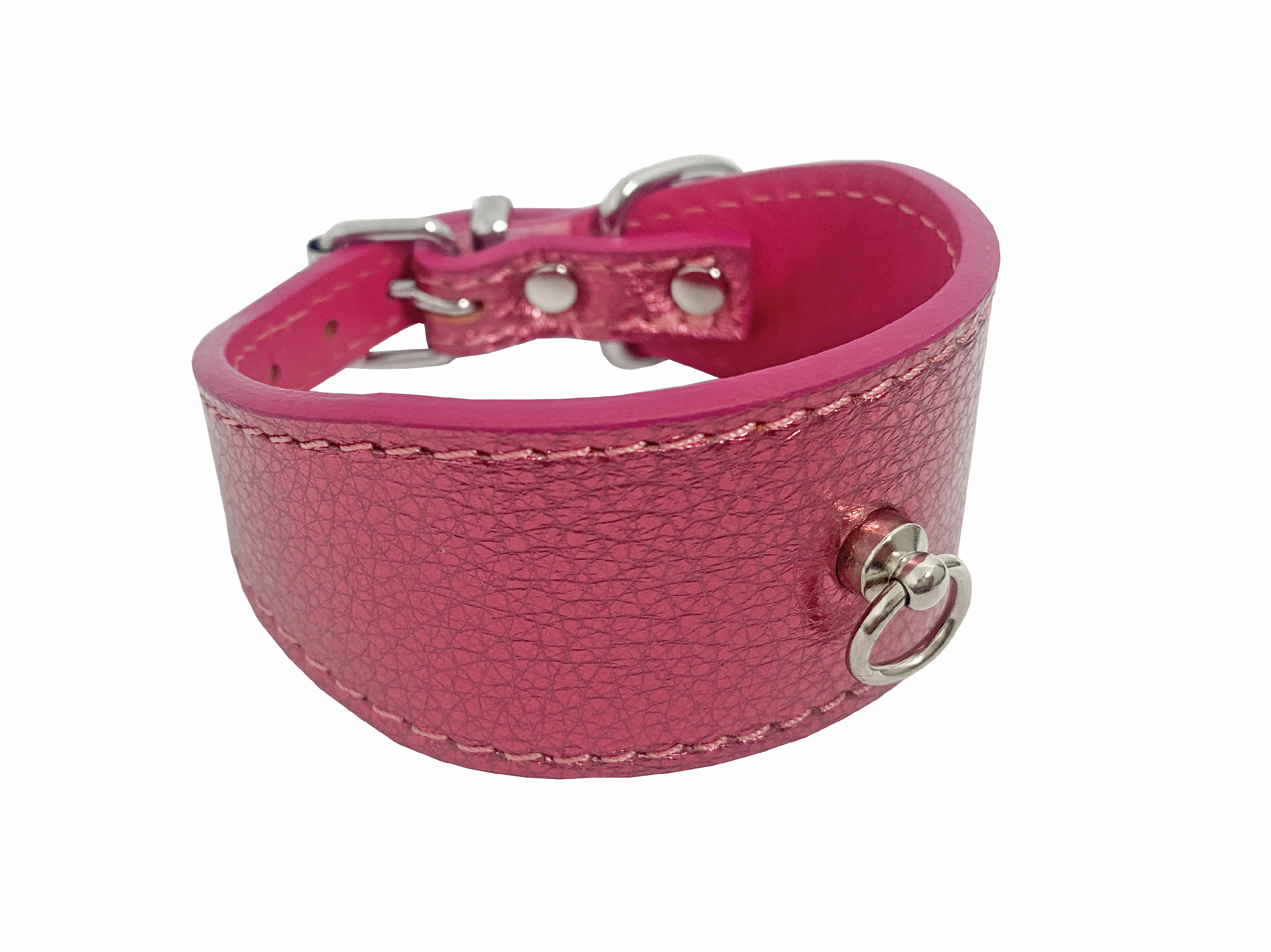 HUHUBAMBOO METAL obojek růžový XS 4x21-26cm