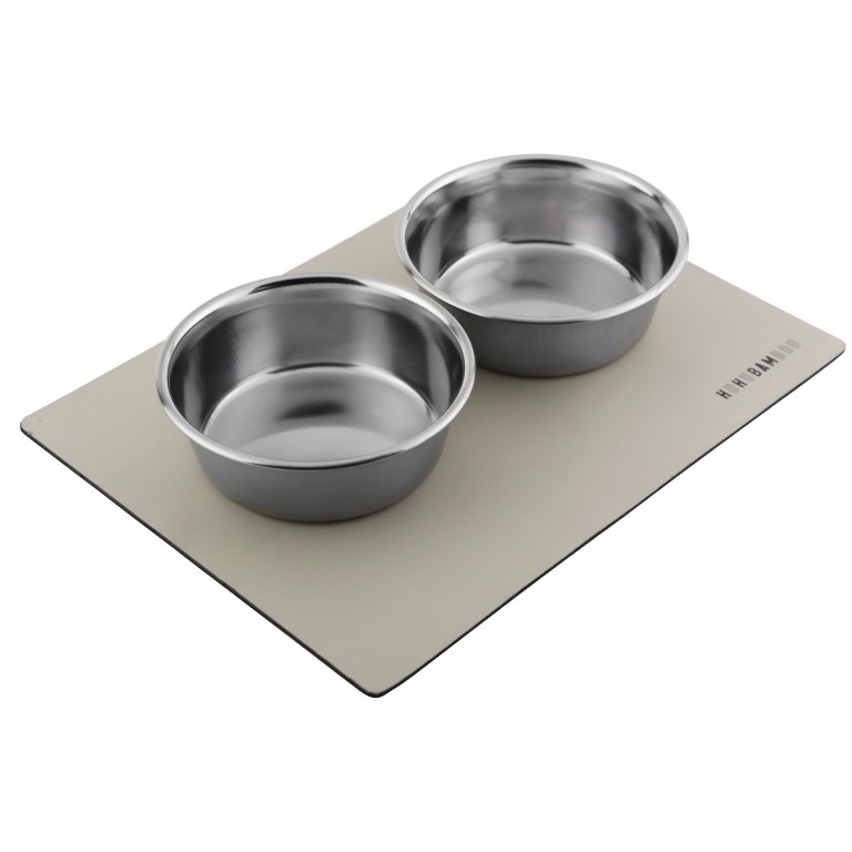 Huhubamboo misky nerezové 2ks s magnetickou podložkou 470ml