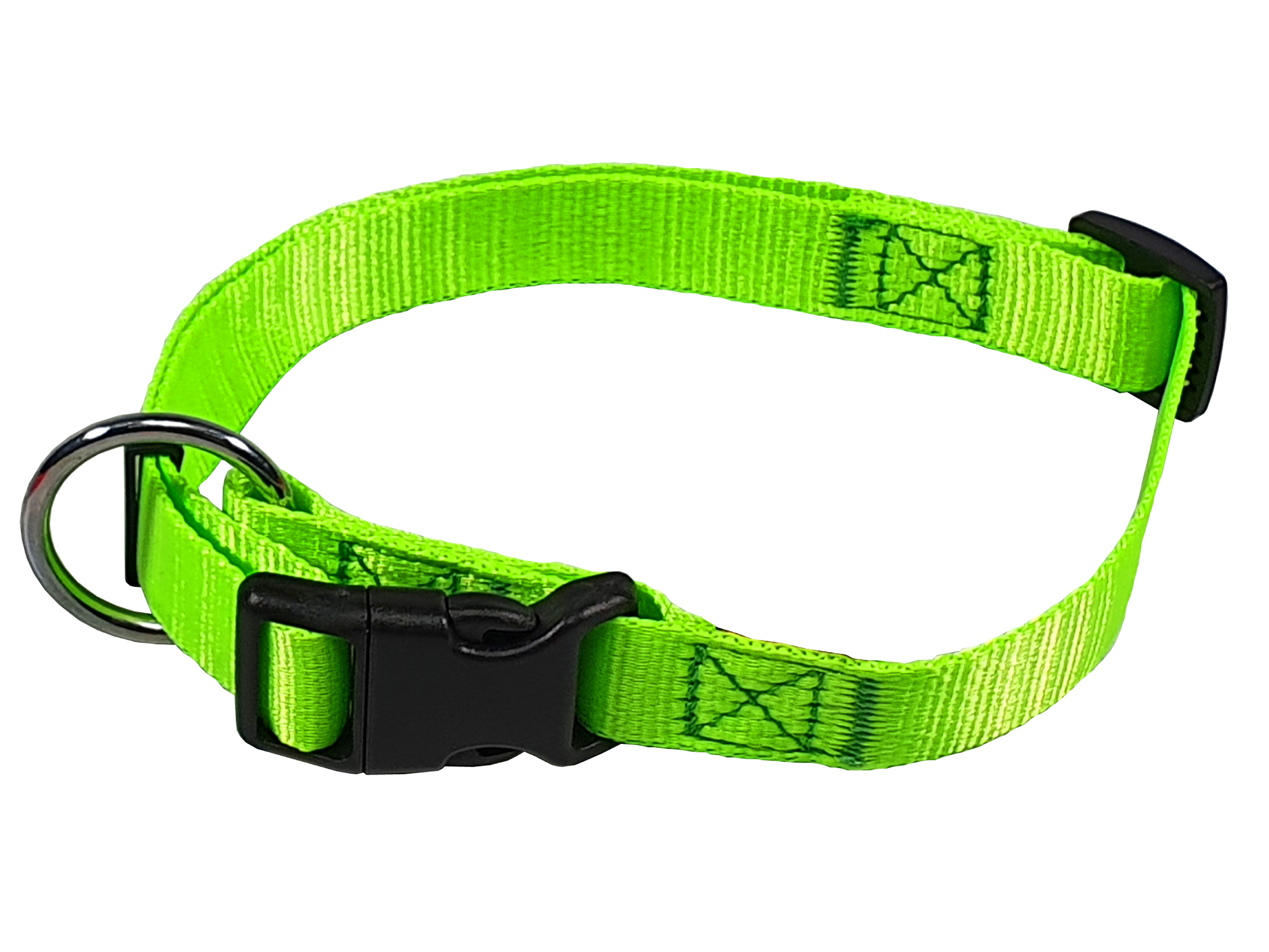 HUHUBAMBOO obojek NEON popruhový 2 x 38 - 60 cm, zelený