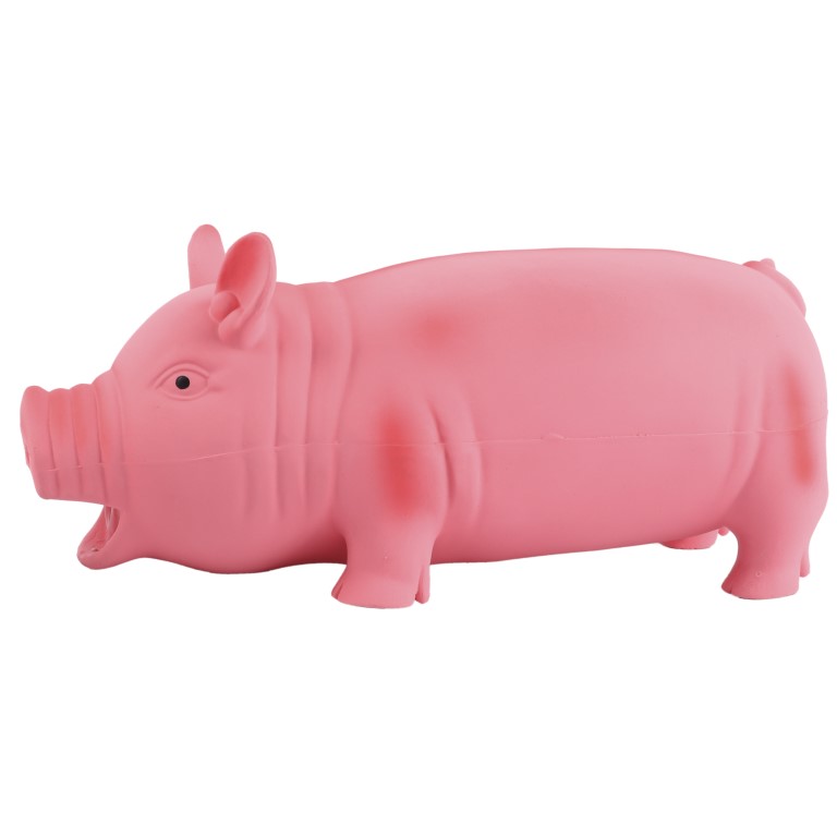 Huhubamboo pískací hračka pro psy latexové prasátko L 32cm