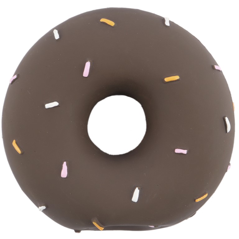 Huhubamboo pískací hračka pro psy latexový donut 6,5cm