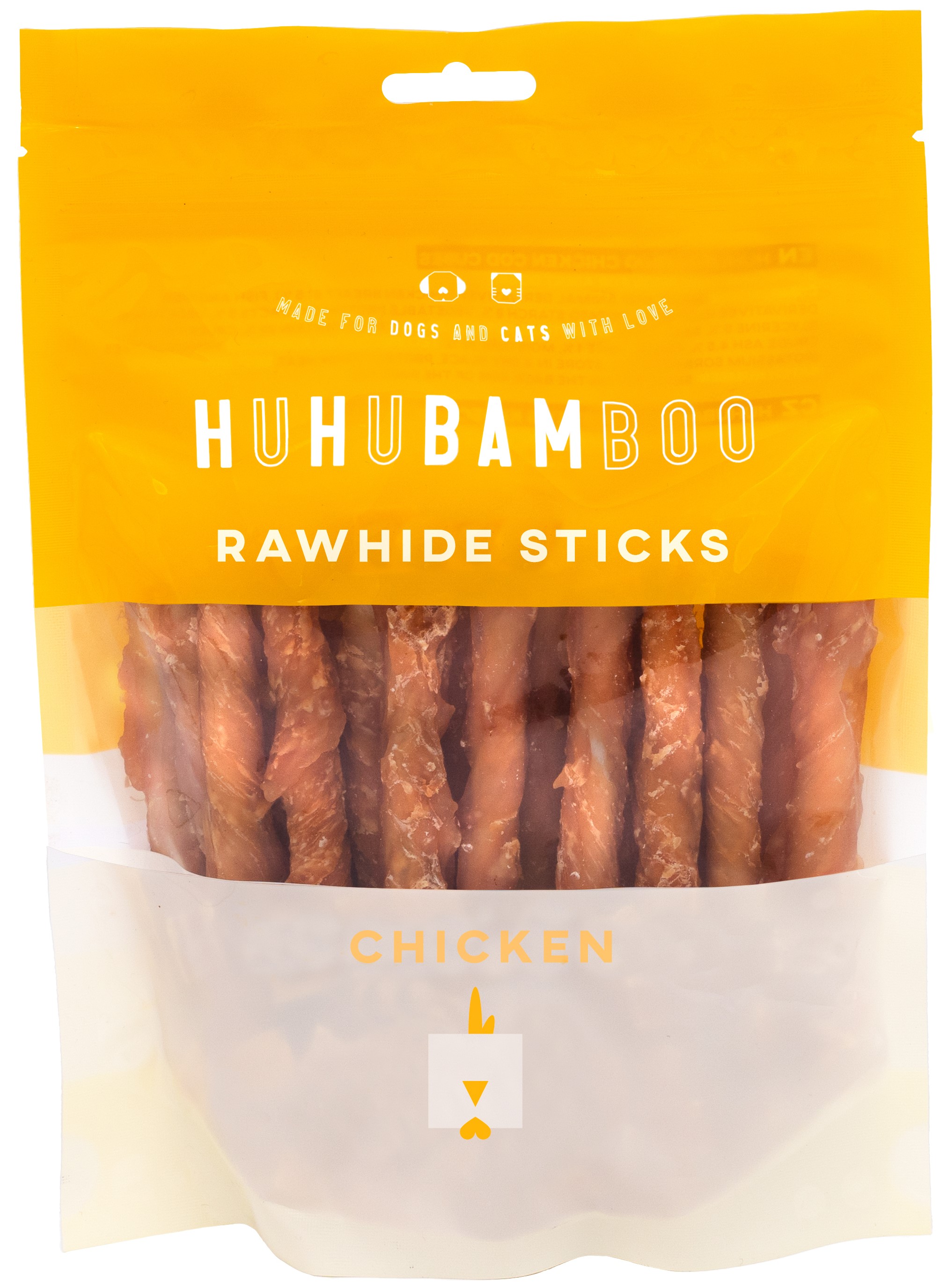 Huhubamboo tyčinka z buvolí kůže s kuřecím 250 g