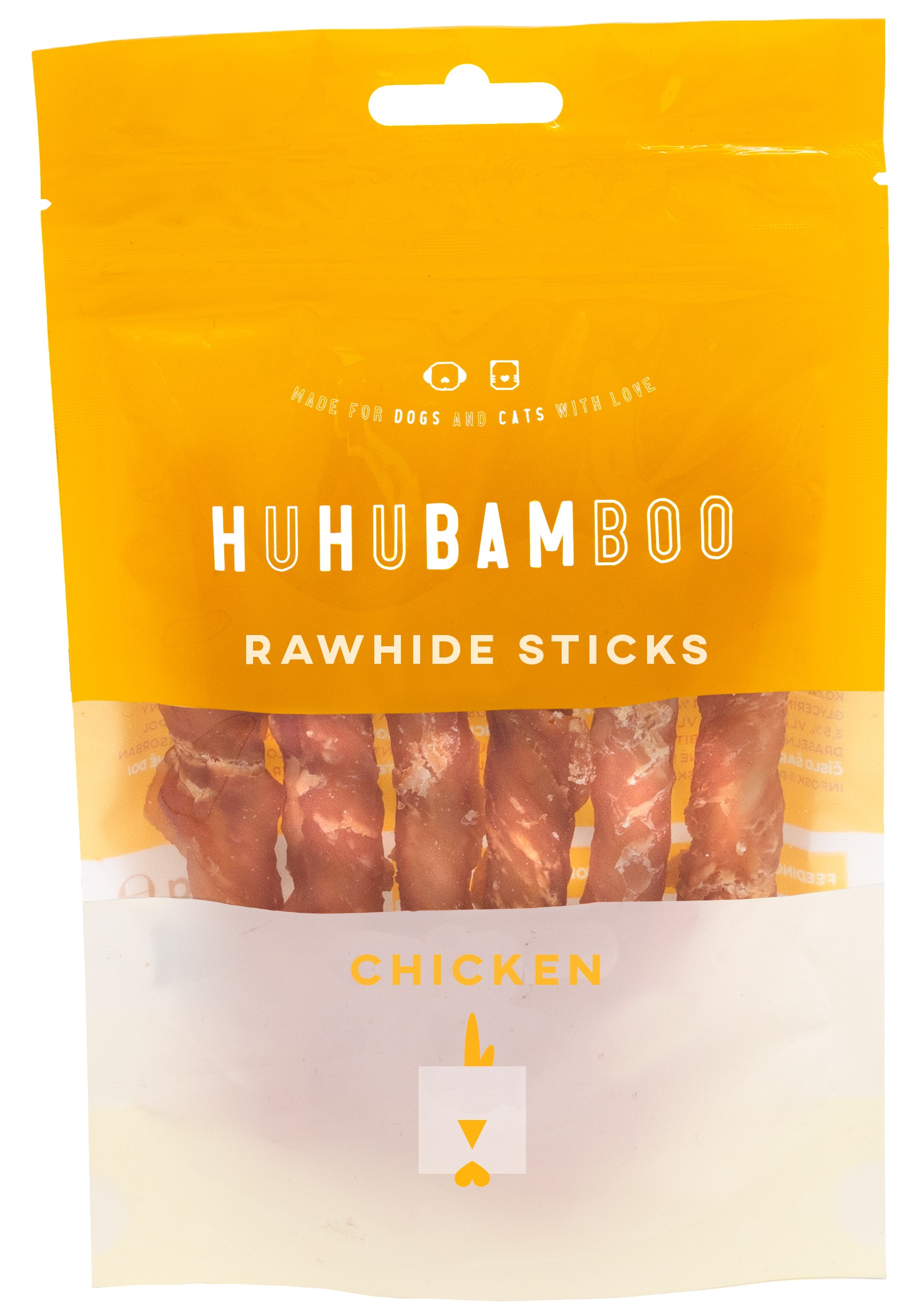 Huhubamboo tyčinka z buvolí kůže s kuřecím 75 g