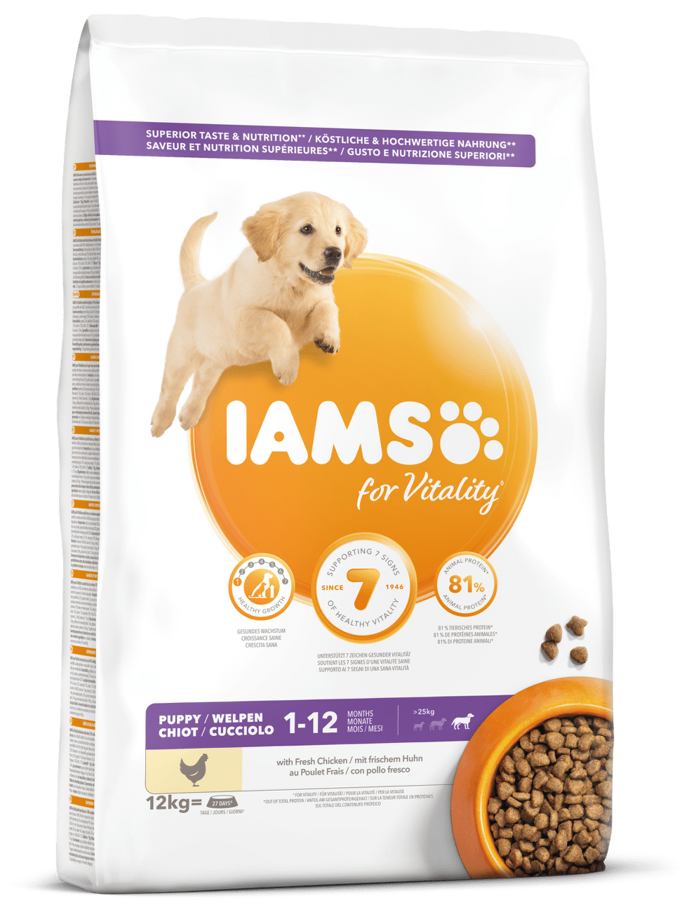 IAMS Dog Puppy Large Chicken 12kg
