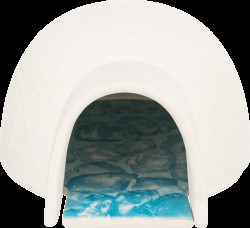 Igloo s chladicí keramickou deskou Trixie pro hlodavce 13 × 9 × 15 cm bílá