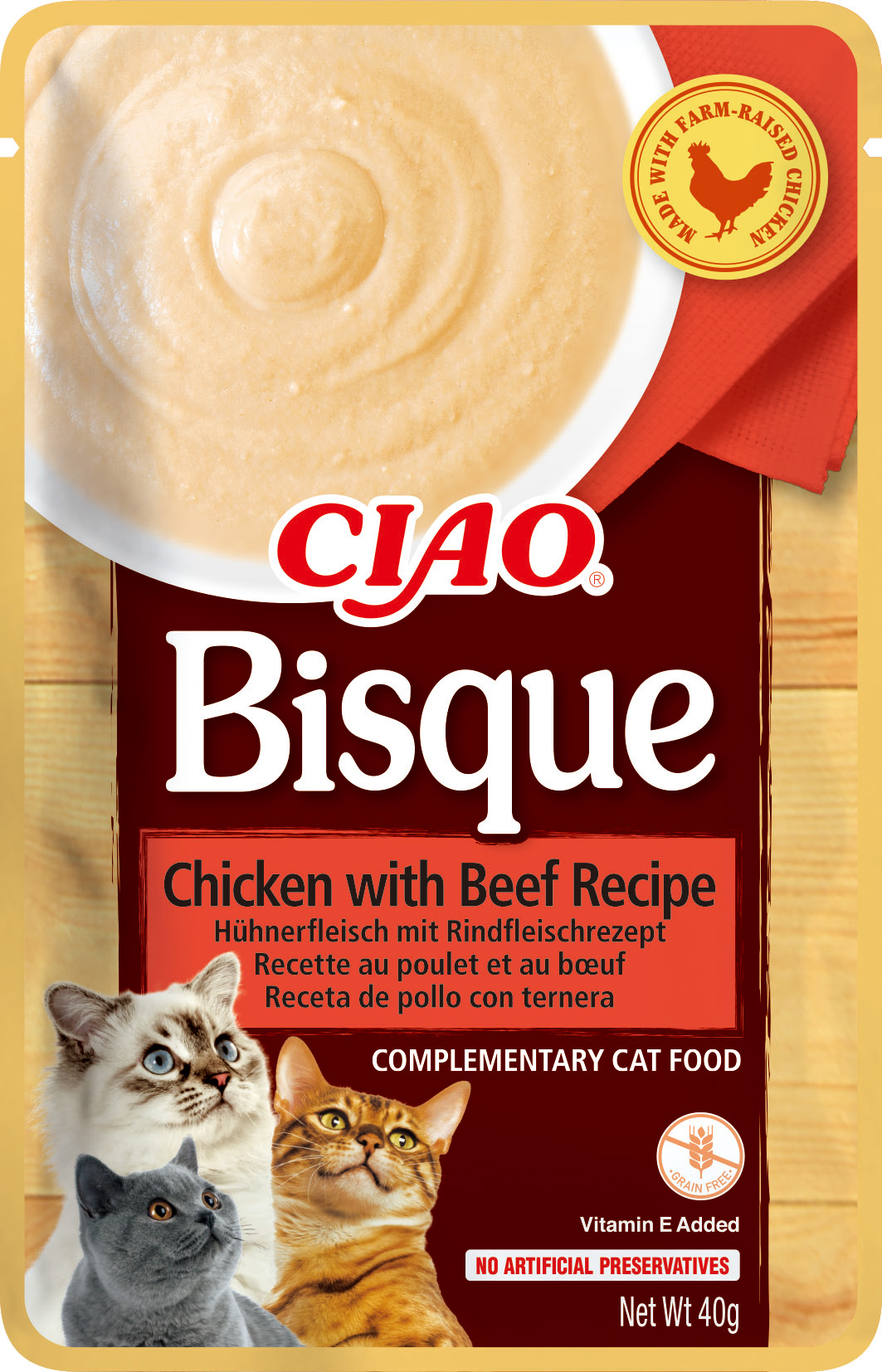 Inaba Kapsička Churu Bisque - kuře, hovězí 40 g