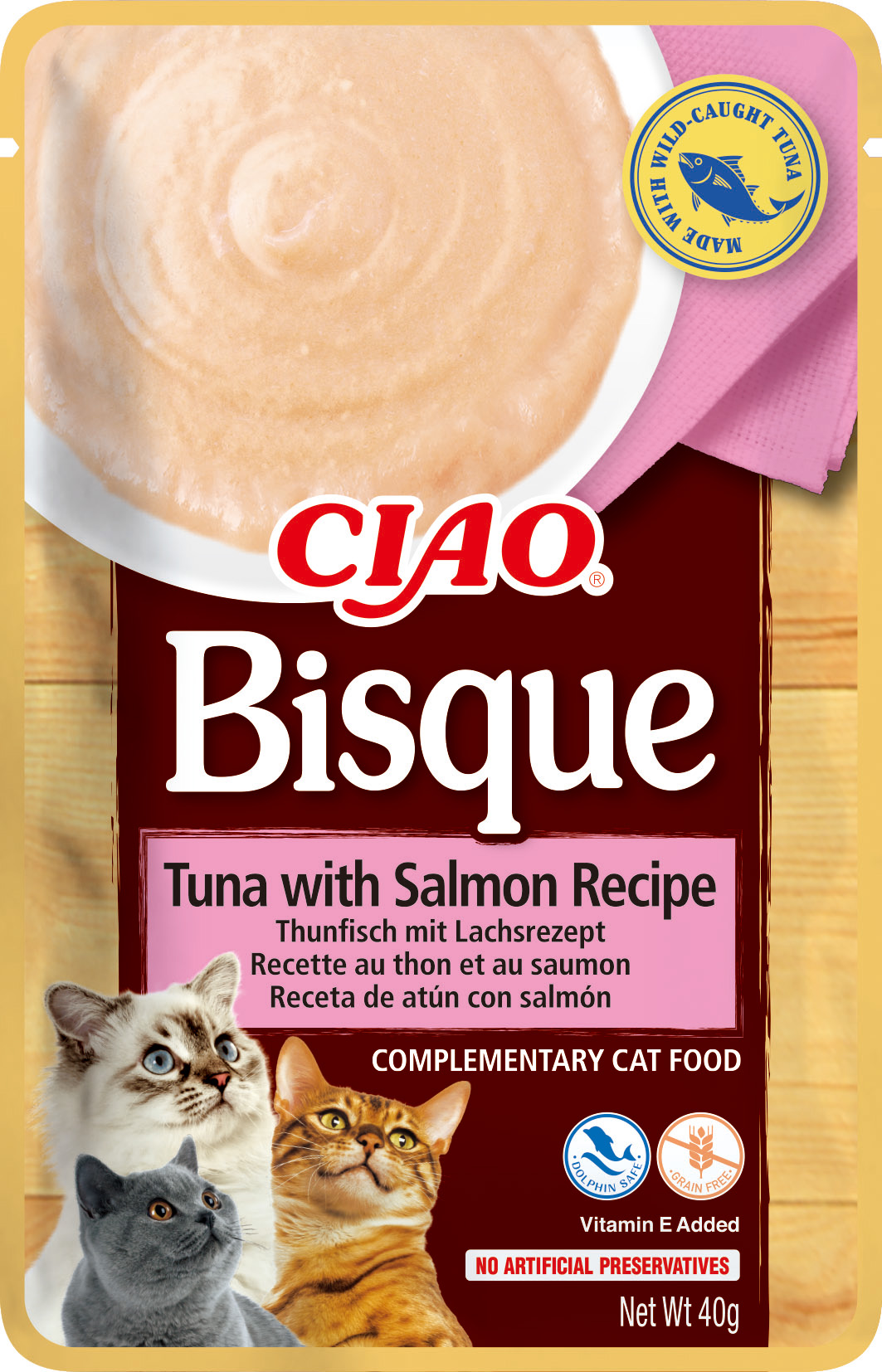 Inaba Kapsička Churu Bisque - tuňák, losos 40 g