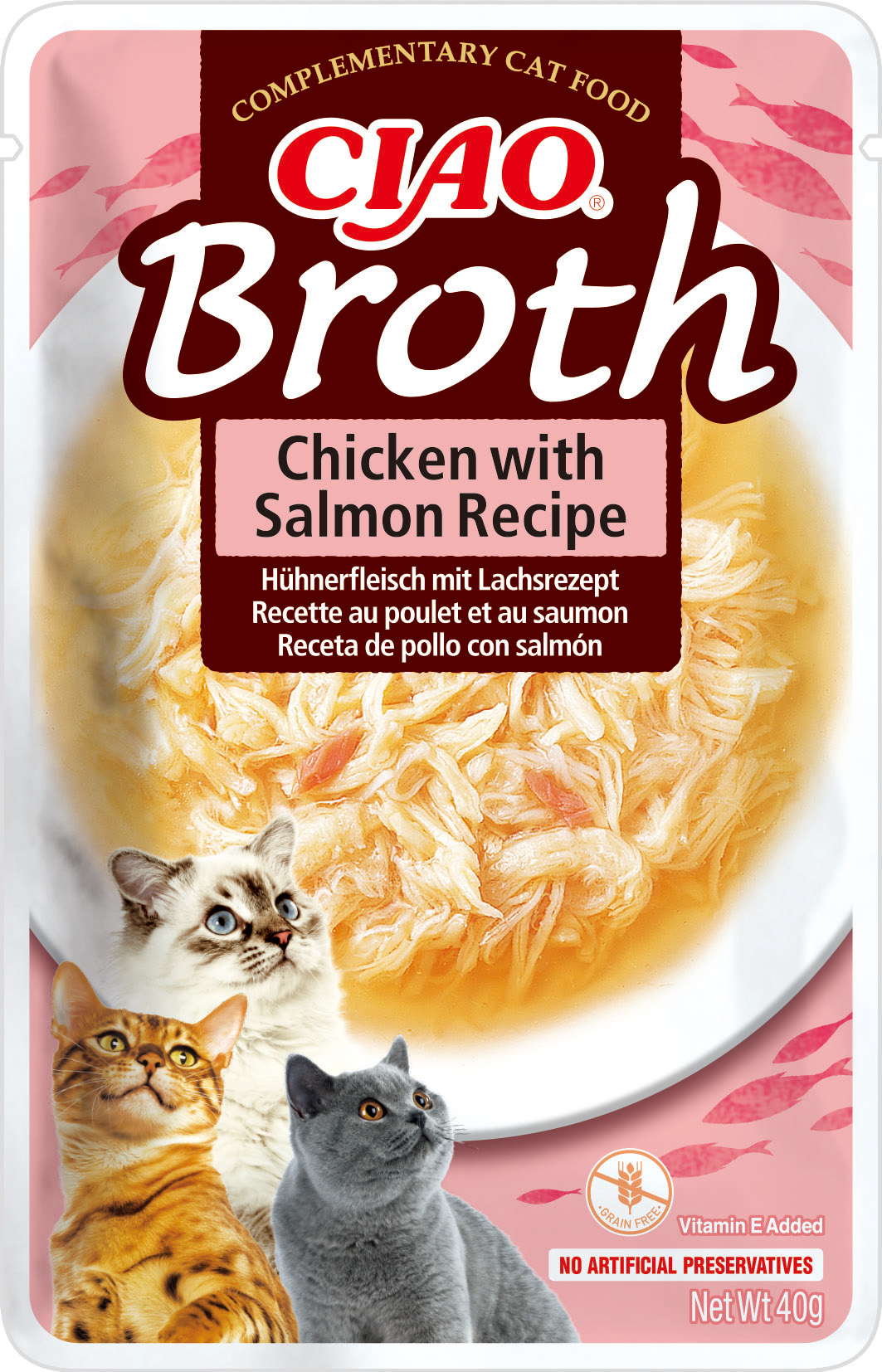 Inaba Kapsička Churu Broth - kuře, losos 40 g