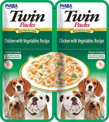 Inaba Kapsička Churu Dog Twin Packs - kuře a zelenina ve vývaru 80g
