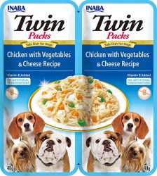 Inaba Kapsička Churu Dog Twin Packs - kuře, zelenina a sýr ve vývaru 80g