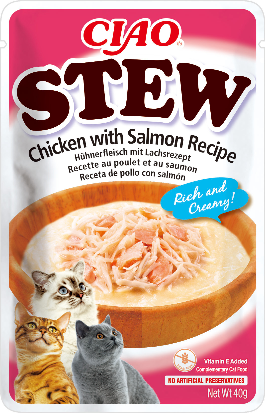 Inaba Kapsička Churu Stew - kuře, losos 40 g