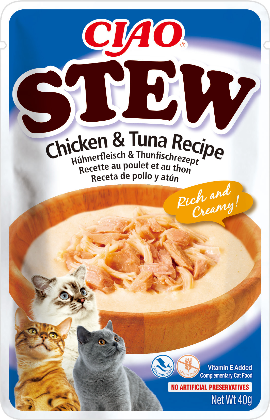 Inaba Kapsička Churu Stew - kuře, tuňák 40 g