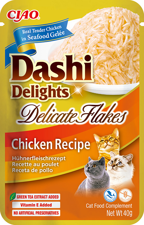 Inaba Kapsička Dashi Cat Delights Delicate Flakes kuřecí 40g