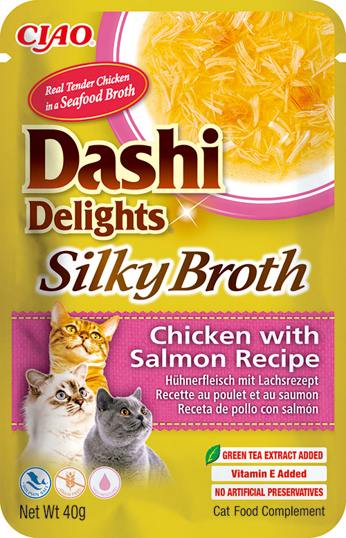 Inaba Kapsička Dashi Cat Delights Silky Broth kuře s lososem 40g