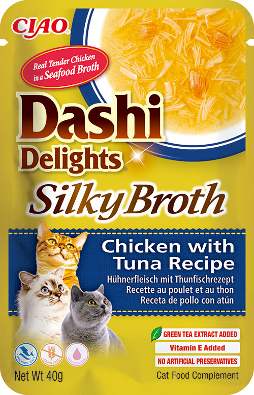 Inaba Kapsička Dashi Cat Delights Silky Broth kuře s tuňákem 40g