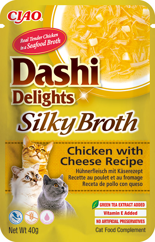 Inaba Kapsička Dashi Cat Delights Silky Broth kuře se sýrem 40g