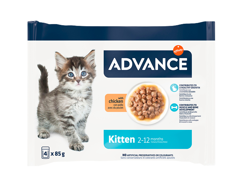 Kapsička Advance Kitten kuře 4 x 85 g