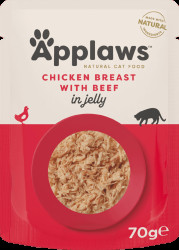 Kapsička Applaws cat kuře, hovězí v želé 70g