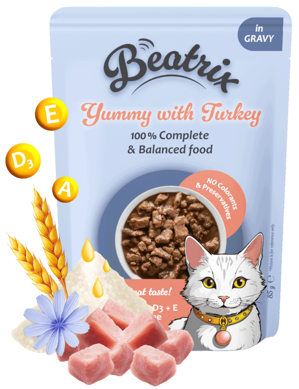 Kapsička Beatrix Adult Cat s krůtím 85g