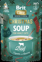 Kapsička Brit Care Cat Christmas hovězí polévka s mrkví 75g