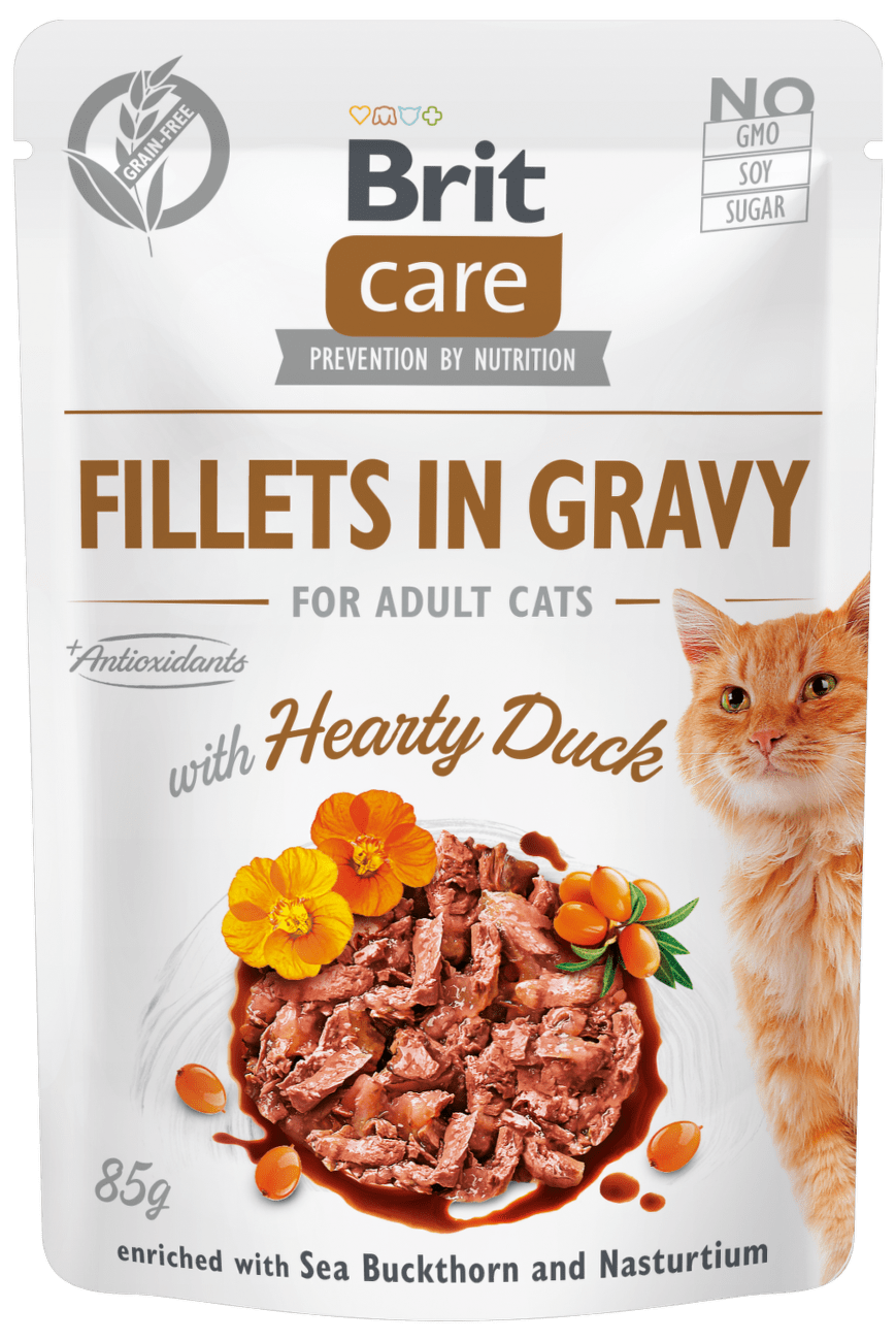Kapsička Brit Care Cat Fillets in Gravy with Hearty Duck 85g