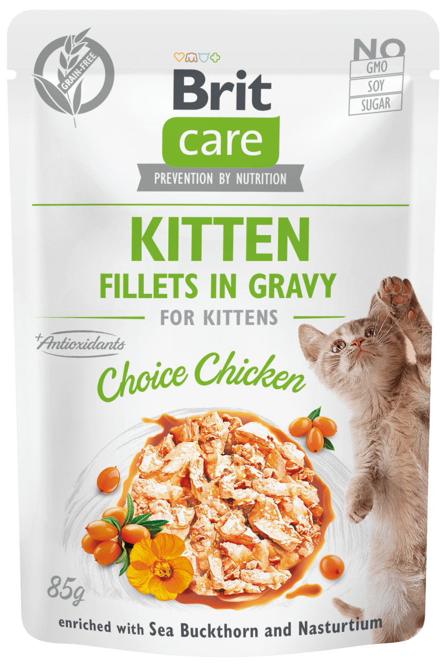 Kapsička Brit Care Cat Kitten Fillets in Gravy Choice Chicken 85g