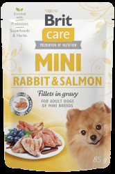 Kapsička Brit Care Mini Rabbit & Salmon fillets in gravy 85g