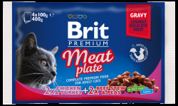 Kapsička Brit Premium Cat Meat Plate Multipack 4x100g