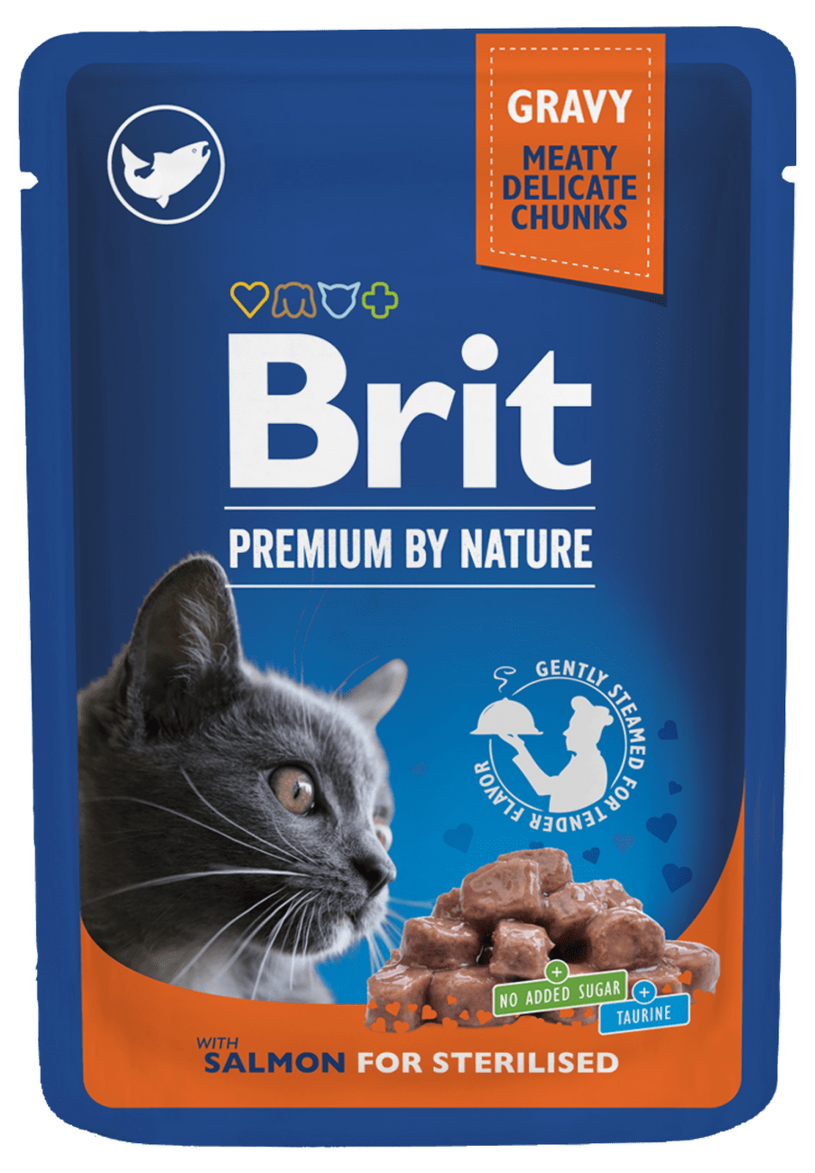 Kapsička Brit Premium Sterilised Salmon 100g