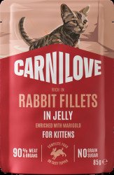 Kapsička CARNILOVE pro koťata králík s měsíčkem lékařským v želé 85 g