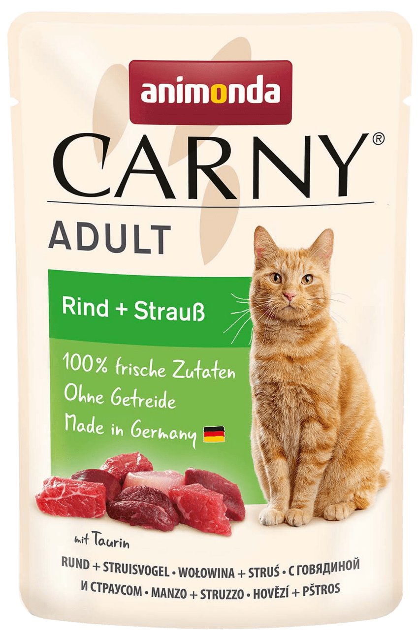 Kapsička Carny Adult Animonda hovězí a pštros 85g