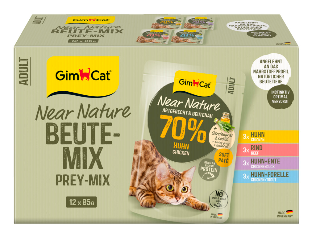 Kapsička GimCat Near Nature mix 12x85 g