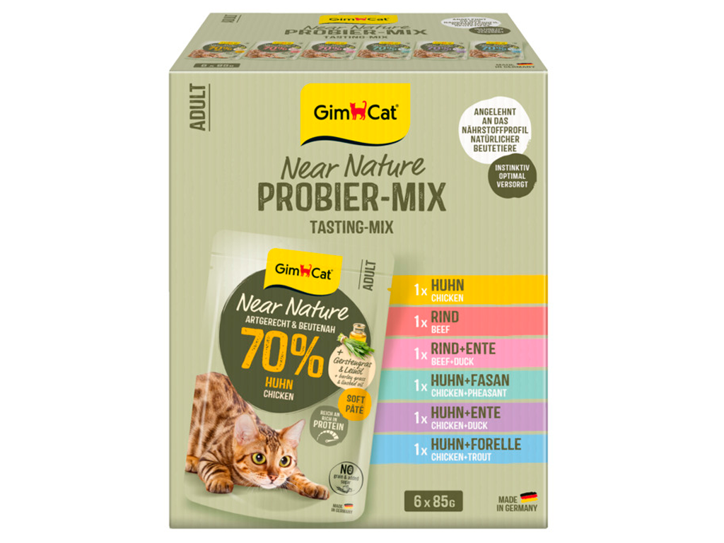 Kapsička GimCat Near Nature mix 6x85 g