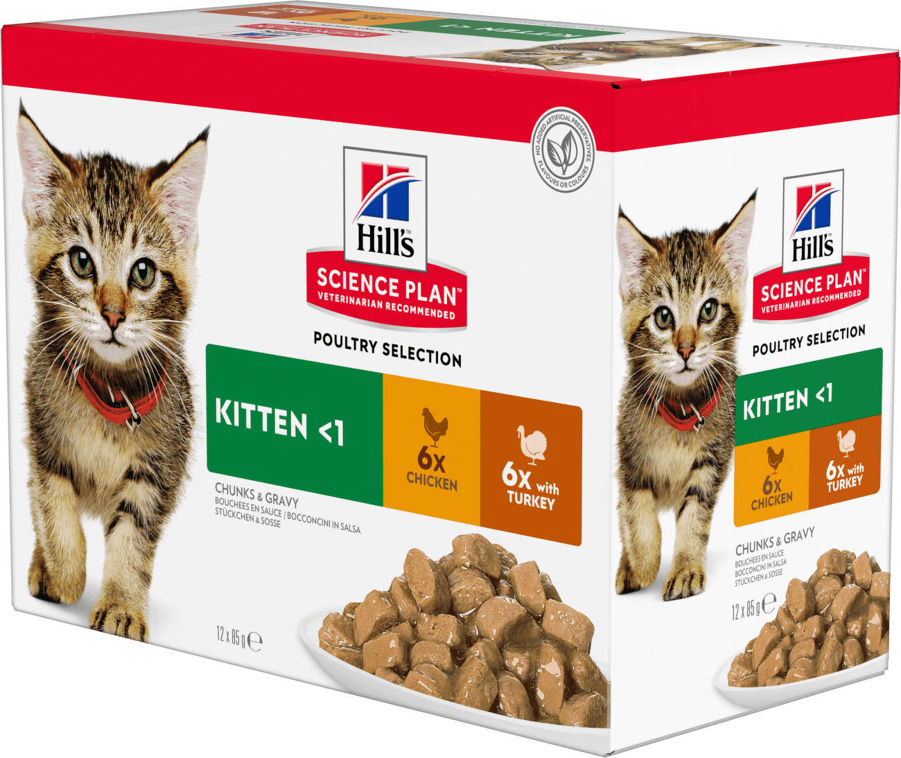 Kapsička Hill´s Science Plan Feline Kitten Multipack Chicken & Turkey 12x85g