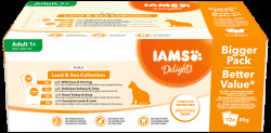 Kapsička Iams Delights mořské a suchozem. maso v želé multipack 72x85g