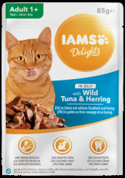 Kapsička IAMS pro kočky s masem z tuňáka a sledě v želé 85g