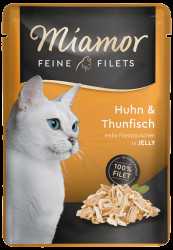 Kapsička MIAMOR Feine Filets kuře + tuňák v želé 100g