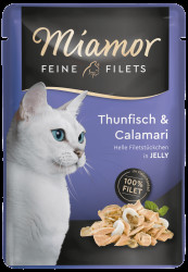 Kapsička MIAMOR Feine Filets tuňák + kalamáry v želé 100g