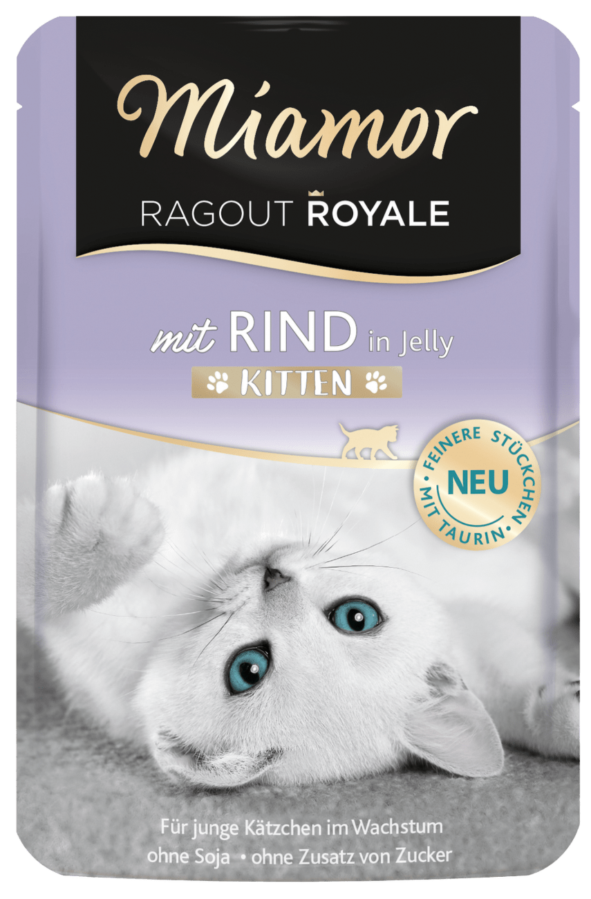 Kapsička MIAMOR Ragout Royale kitten hovězí v želé 100g