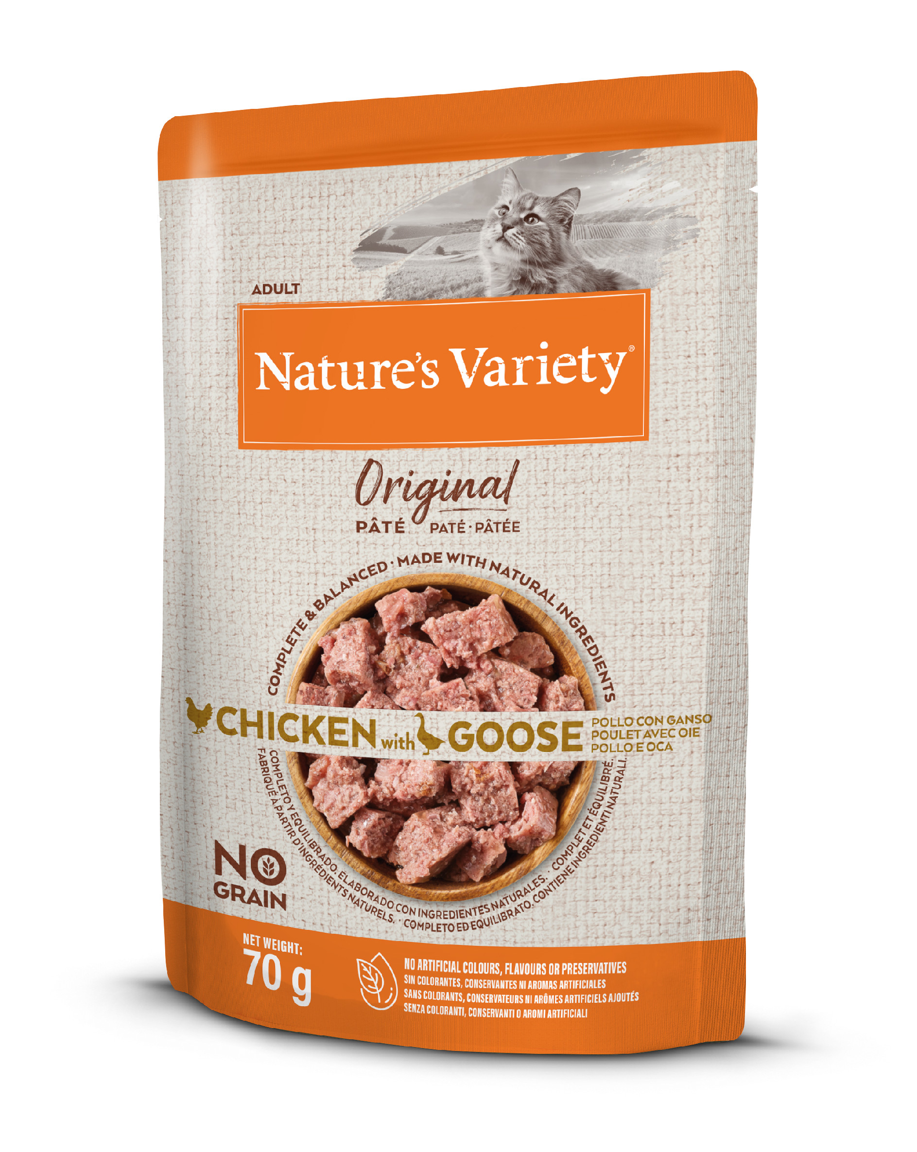Kapsička Nature's Variety original pro kočky s kuřecím a husou 70 g