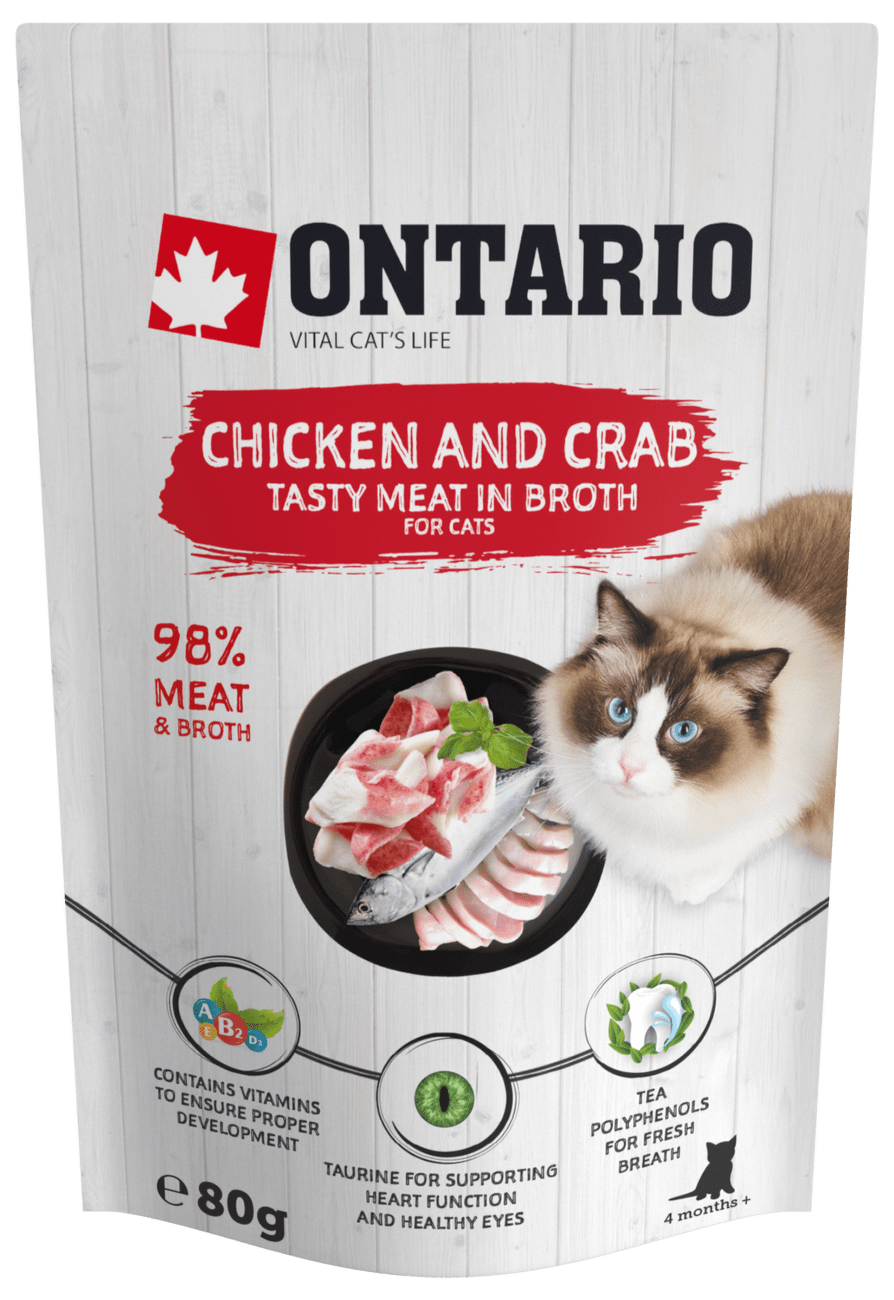 Kapsička Ontario Chicken and Crab in Broth 80g
