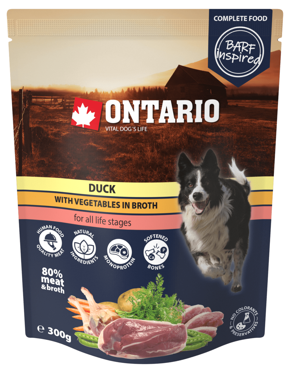 Kapsička Ontario kachna se zeleninou ve vývaru 300g